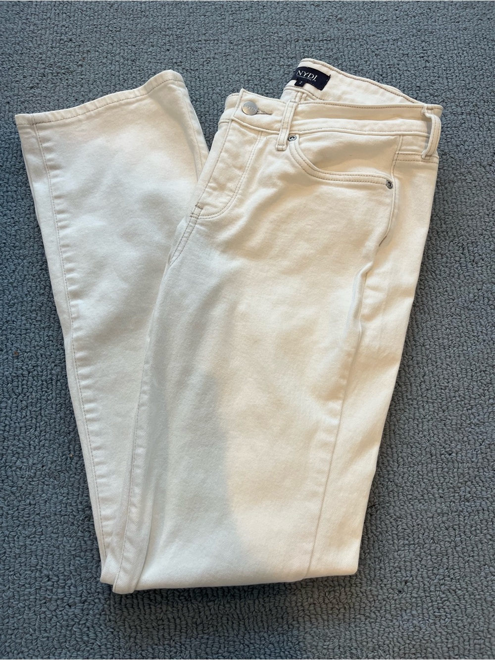 NYDJ Marilyn Straight in Off White